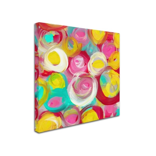 Amy Vangsgard 'Rose Garden Circles Square 3' Canvas Art,35x35